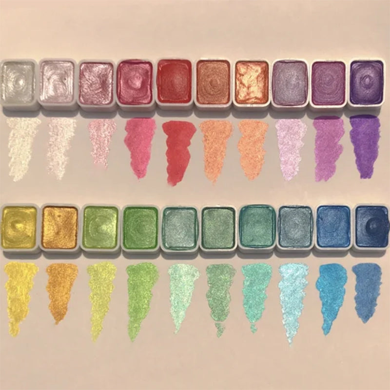 AcrylicPalet | Sparkling colours that bring watercolours to life (20 colours)