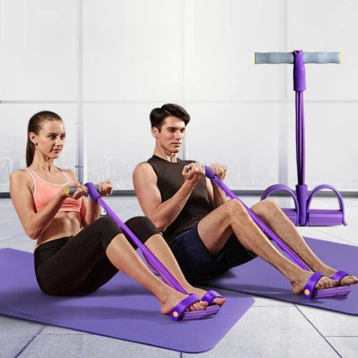 Elastic Resistance Rower Set for Home Workouts