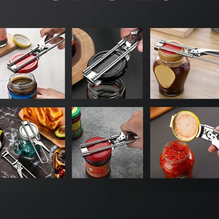 Sleek Stainless Steel Adjustable Jar Opener