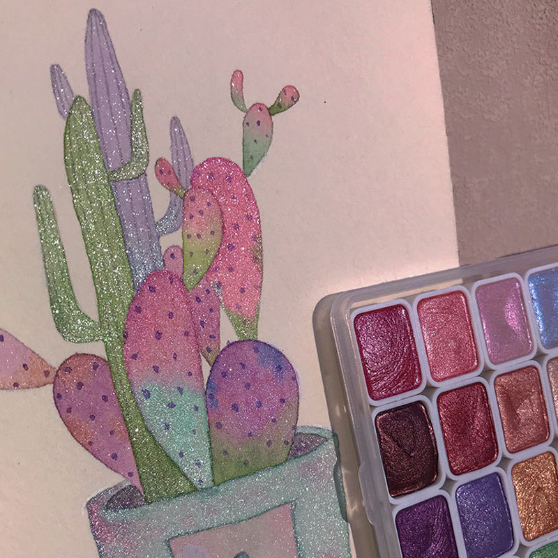AcrylicPalet | Sparkling colours that bring watercolours to life (20 colours)