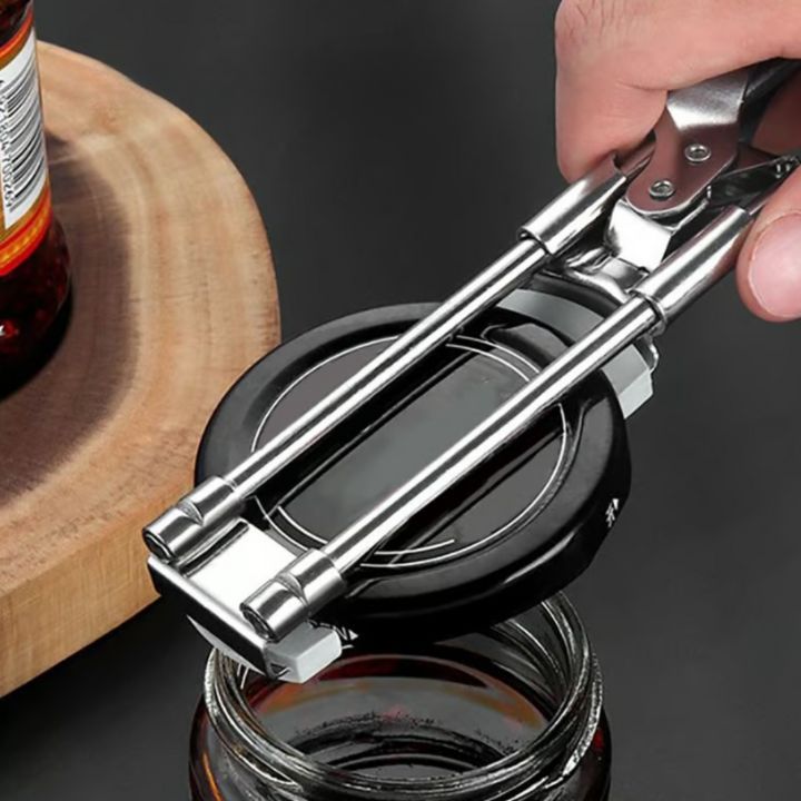 Sleek Stainless Steel Adjustable Jar Opener
