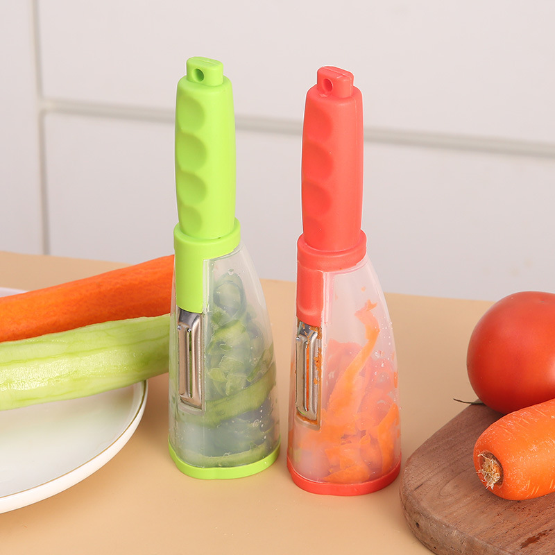 Storage Peeler with Built-In Container