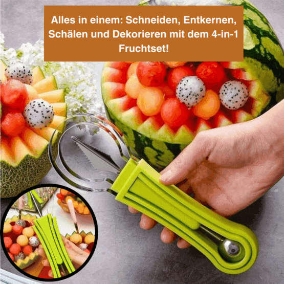 FruitSlicer - 4-in-1 stainless steel fruit slicer knife set – Zoraro