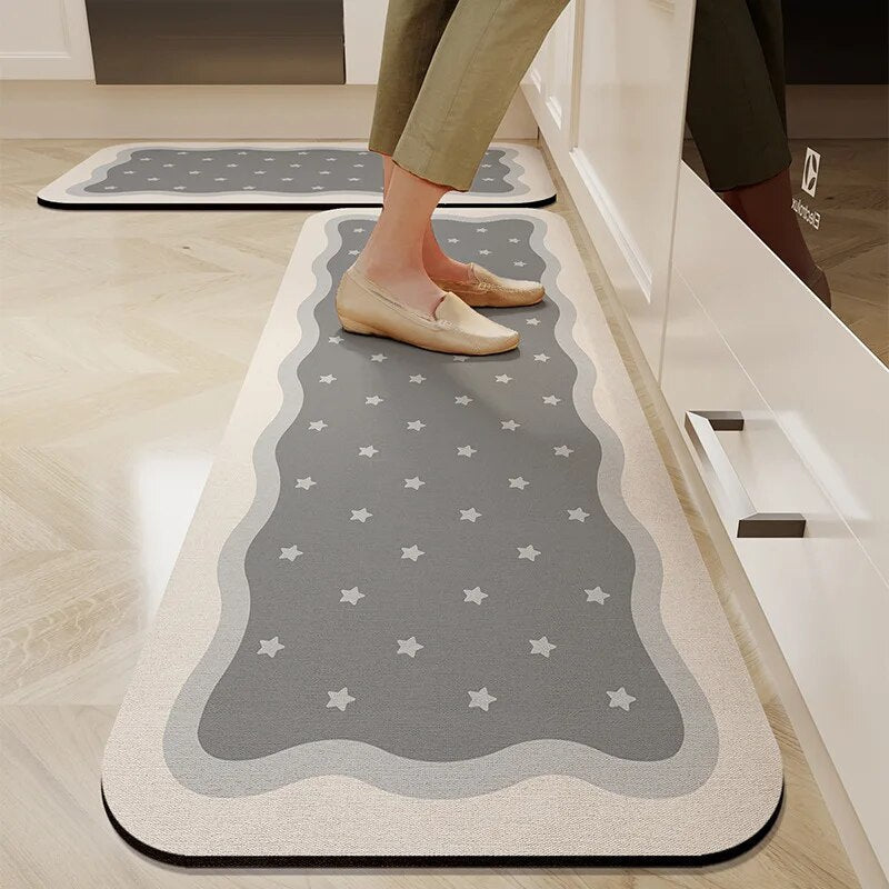 thumbnail image 2 of EVITA 3D Embroidered Non-Slip Kitchen Carpet – Soft Absorbent Washable – Made In Italy 2 of 3