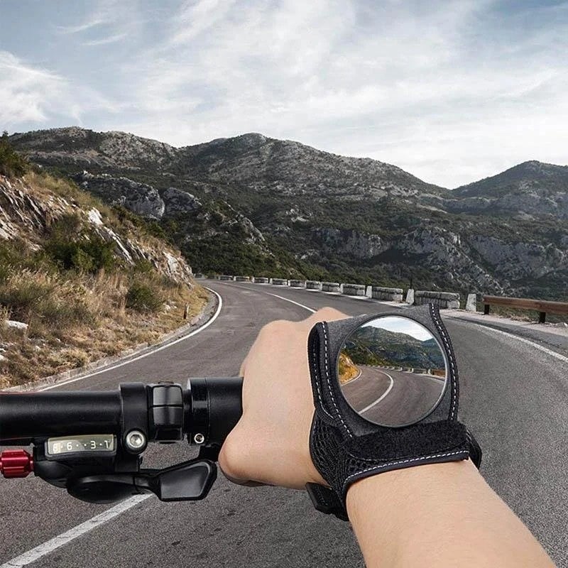Wrist-Mounted Rearview Mirror for Cycling