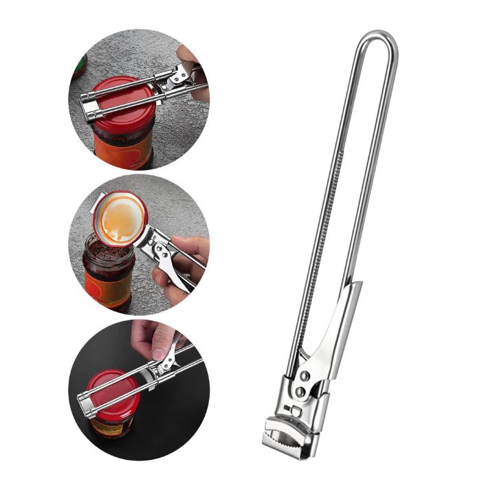 Sleek Stainless Steel Adjustable Jar Opener