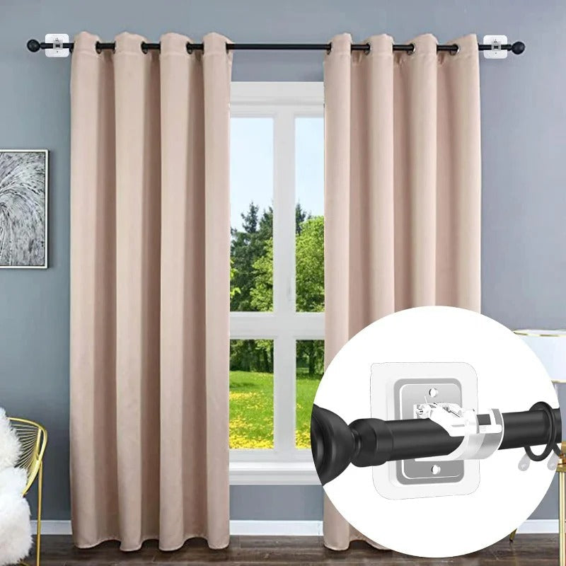 No-Drill Adhesive Curtain Brackets