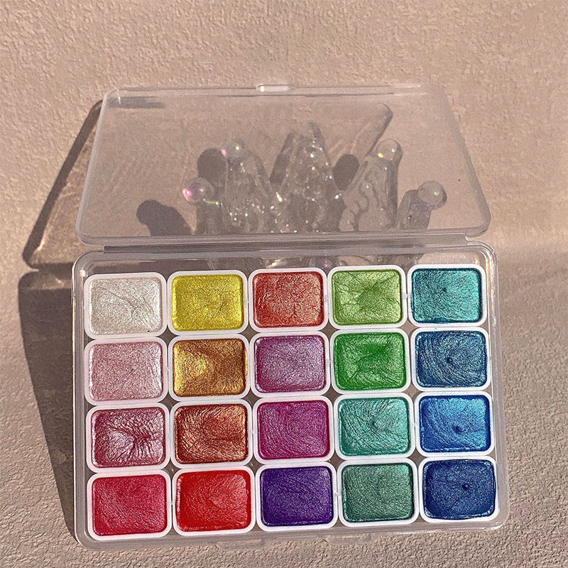 AcrylicPalet | Sparkling colours that bring watercolours to life (20 colours)