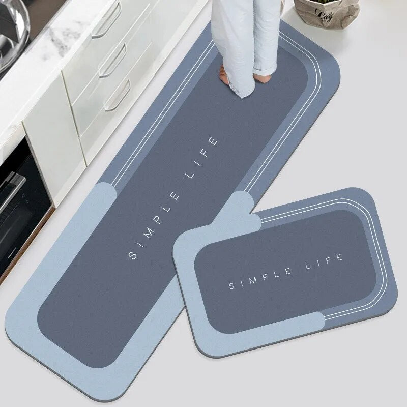 EVITA 3D Embroidered Non-Slip Kitchen Carpet – Soft Absorbent Washable – Made In Italy